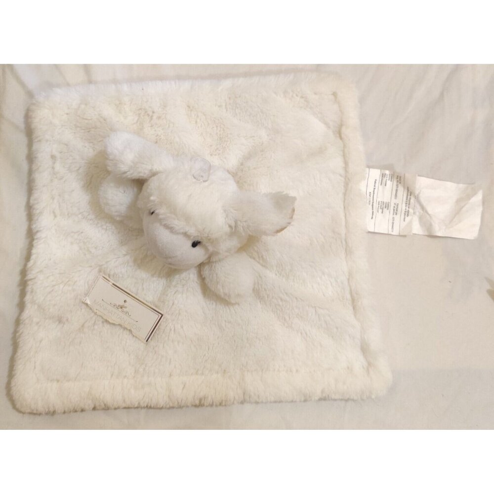 Manhattan Kids White Lamb Sheep Baby Security Blanket Lovey Plush 13" NOS